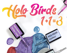 При покупке двух лаков Holo Birds вы получаете в подарок третий.